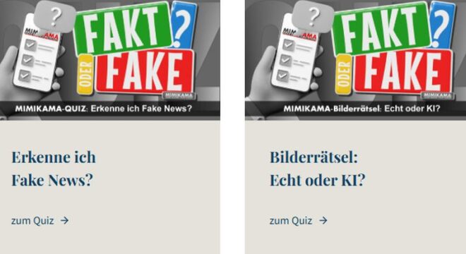 Die interaktive Quiz-Sammlung by Mimikama®  - 